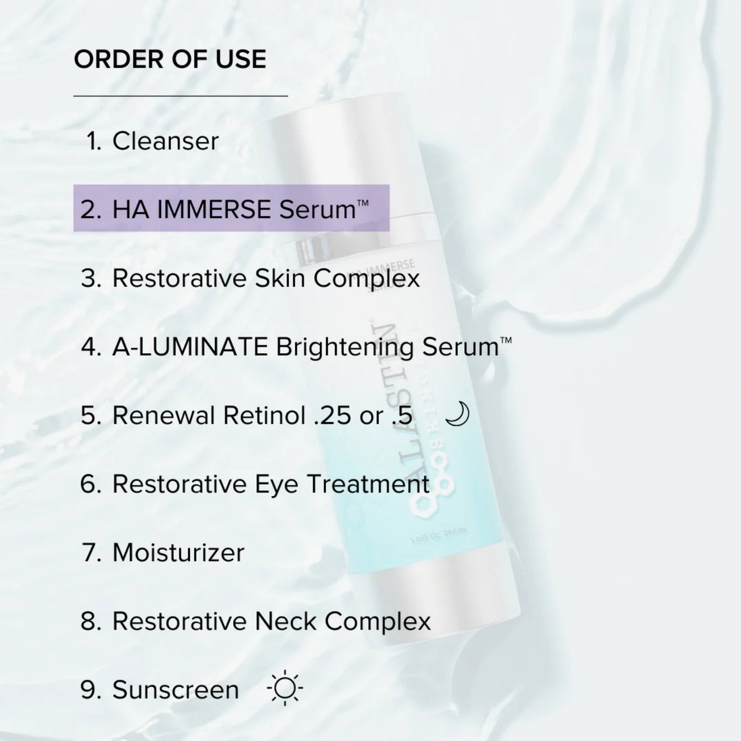 Alastin Skincare HA (Hyaluronic Acid) IMMERSE Serum 1 Oz - M2G