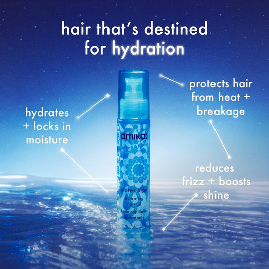 Amika Water Sign Hydrating Hair Oil with Hyaluronic Acid 1.7 Oz - M2G
