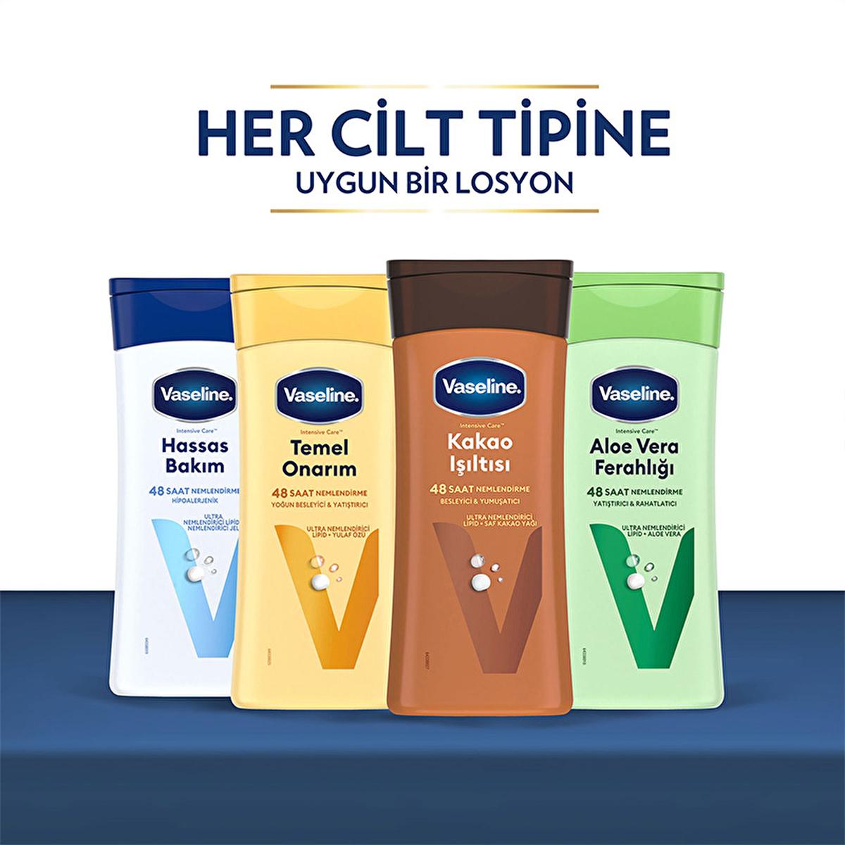 Vaseline Body Lotion for Dry and Sensitive Skin - 48 Hour Hydration, Hypoallergenic & Dermatologically Tested