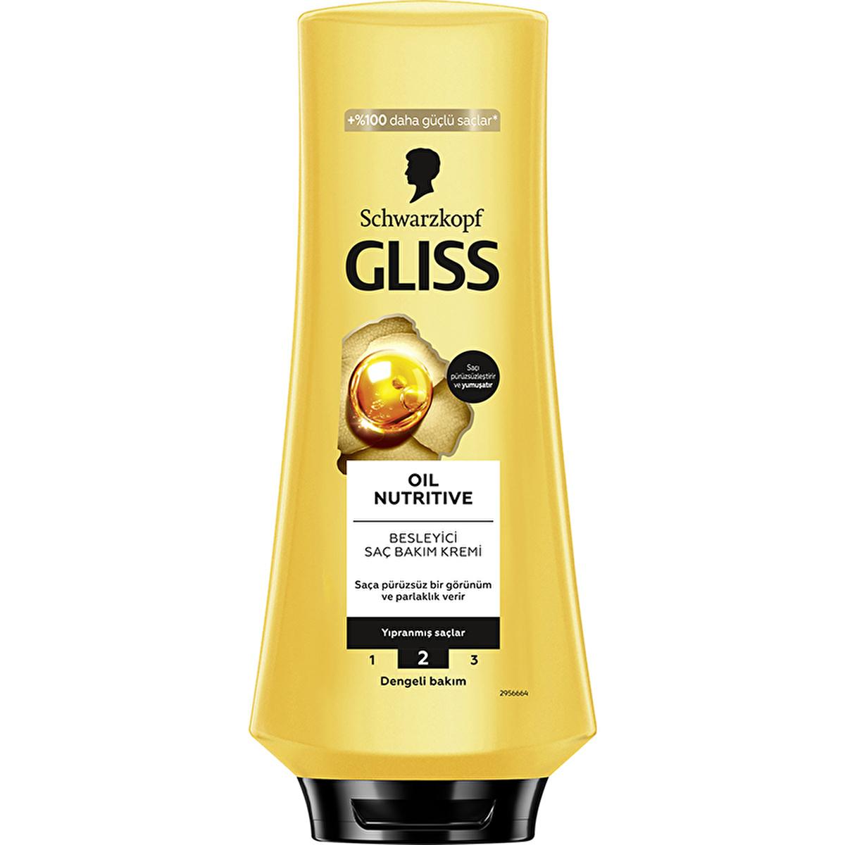 Gliss Oil Nutritive Hair Conditioner: Nourishing Omega 9 & Marula Oil Treatment for Damaged Hair - Smooths, Softens & Enhances Shine