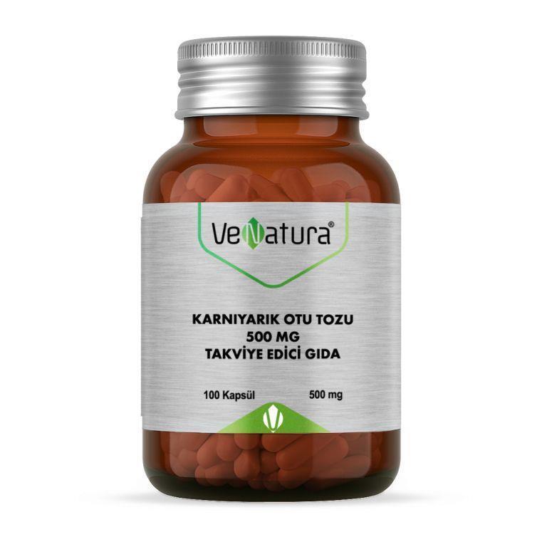 Venatura Plantain Herb Powder 100 Capsules - Herbal Dietary Supplement for Overall Health