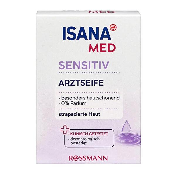 Isana Sensitive Skin Solid Soap with Aloe Vera - Gentle Cleansing, Dermatologically Approved, Recyclable Packaging