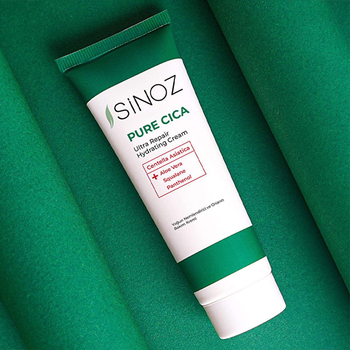 Sinoz Pure Cica Cream: Intensive Hydration & Repair - Soothing Centella Asiatica, Squalane & Aloe Vera - Sensitive Skin Moisturizer, Post-Procedure Care