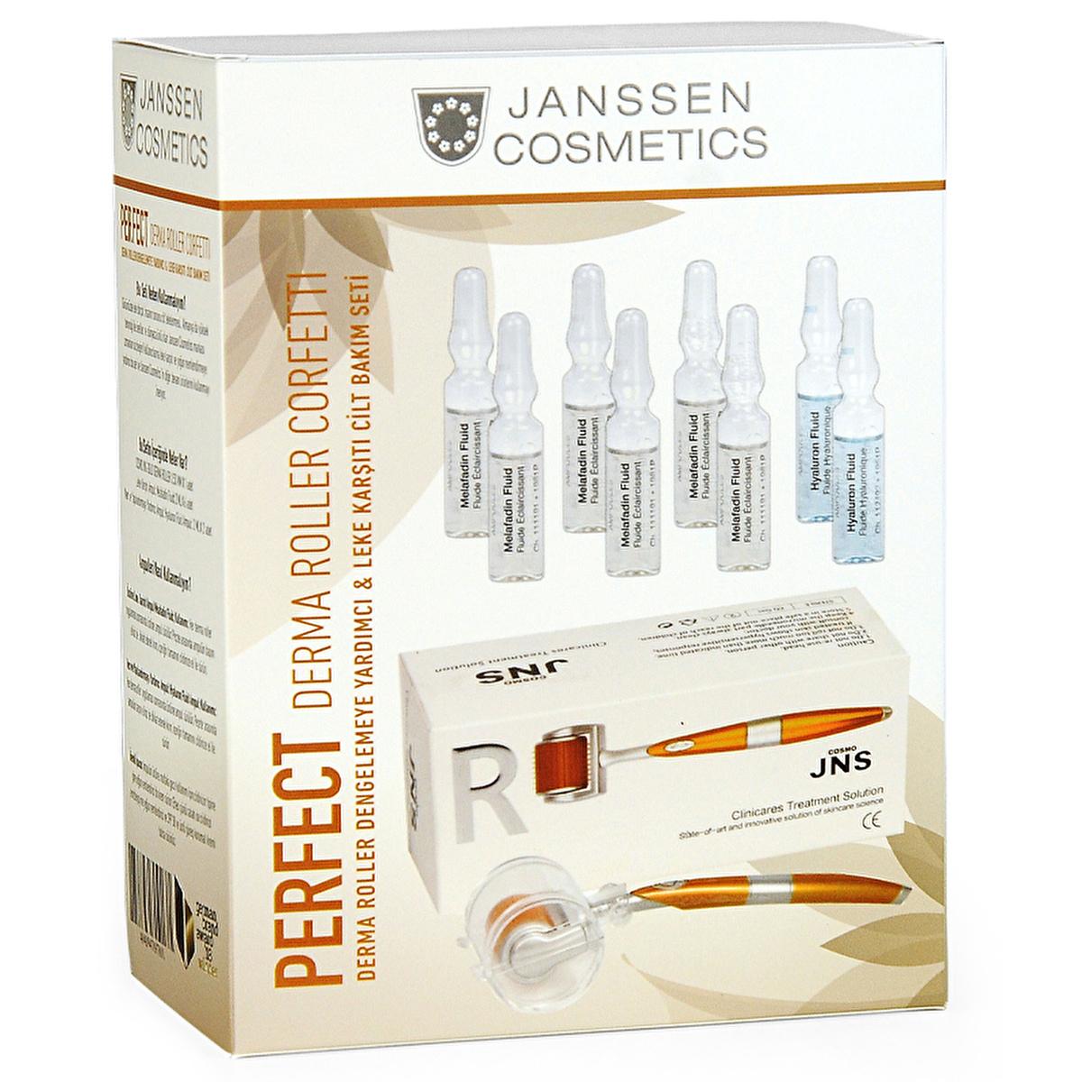 Janssen Cosmetics Derma Roller Skincare Set - Anti-Spot Treatment, Hyaluronic Acid, Improves Skin Firmness