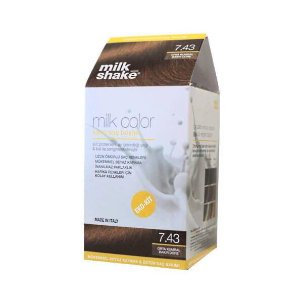 Milk Shake 7.43 Orta Kumral Bakır Dore Hair Dye - Nourishing, Long-Lasting Color for At-Home Use