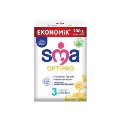 SMA Optipro 3 Follow-on Milk Formula for 1-3 Years Old Toddlers - 900g (2 x 450g)