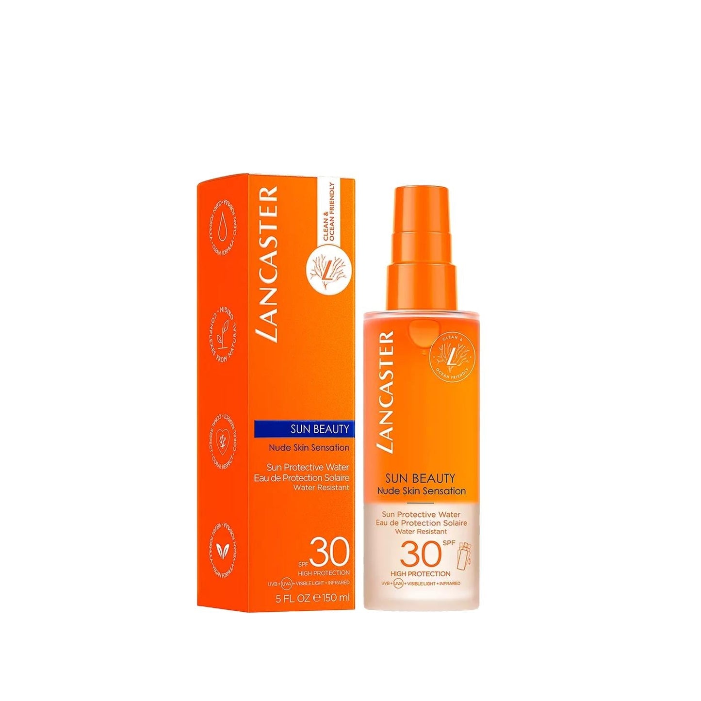 Lancaster Sun Beauty Sun Protective Water SPF30 Sunscreen - Water-Resistant Formula, 5.07 fl oz