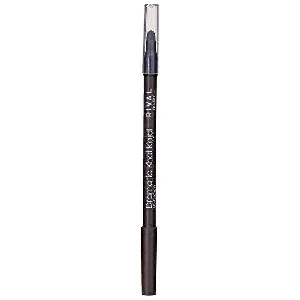 Rival de Loop Eyeliner Khol Kajal No:03 Kahverengi - Dermatologically Tested Brown Eyeliner for Smokey Eyes Makeup
