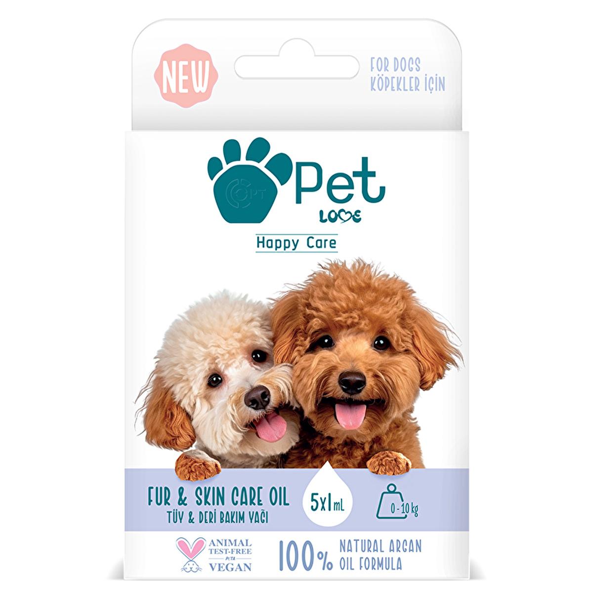 Pet Love Pet Grooming Oil for Dogs - Natural Argan Oil Formula for Healthy Fur & Skin - 0.17 fl oz