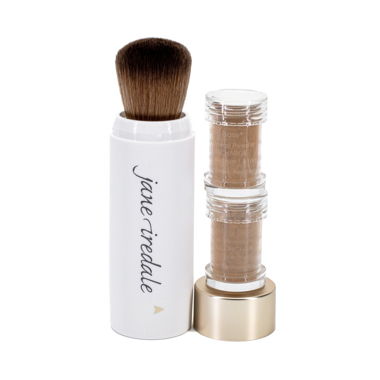 jane iredale Amazing Base Loose Mineral Powder Refillable Brush SPF15 WARM BROWN 0.18oz - New - M2G