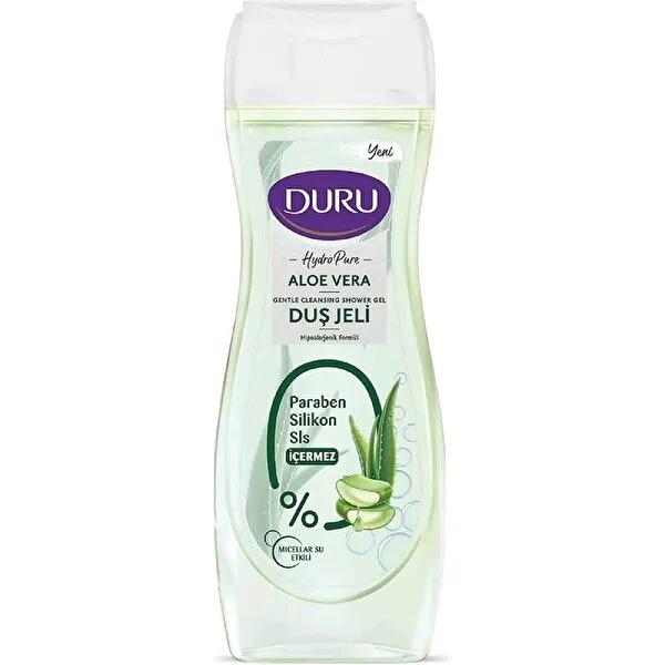 Duru Hydro Pure Aloe Vera Shower Gel - Gentle Micellar Water Technology for Sensitive Skin, Paraben Free, 15.22 fl oz