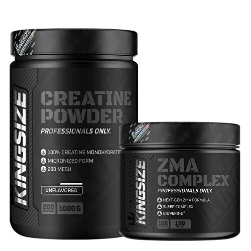 Kingsize Nutrition Creatine Powder + ZMA Complex Combination
