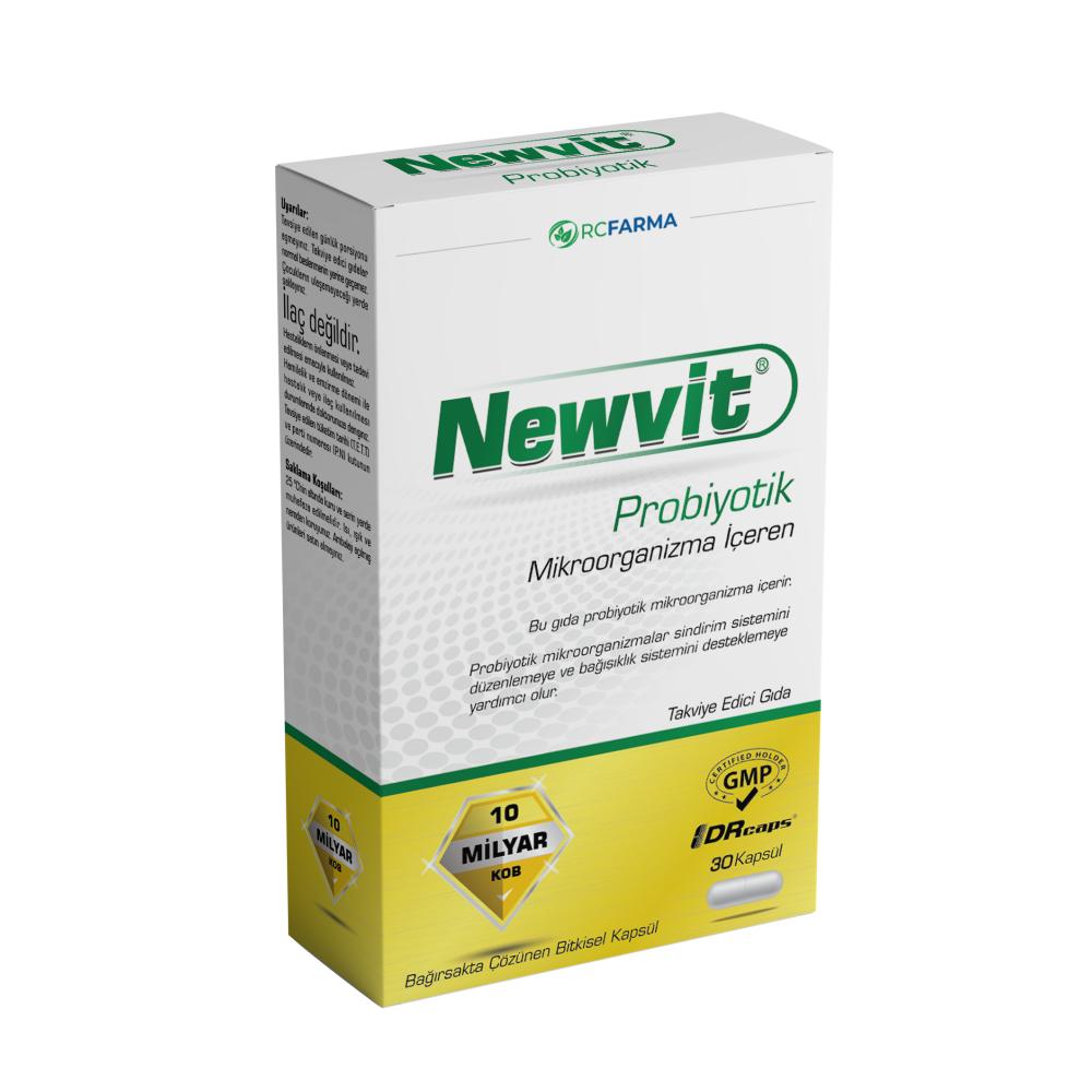 Newvit Probiotic Supplement Capsules - 30 Count for Gut Health & Digestive Balance