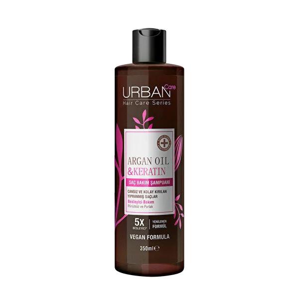Urban Care Argan Oil & Keratin Shampoo: Repair, Nourish & Stop Breakage - Vegan & Cruelty-Free for Damaged, Brittle Hair