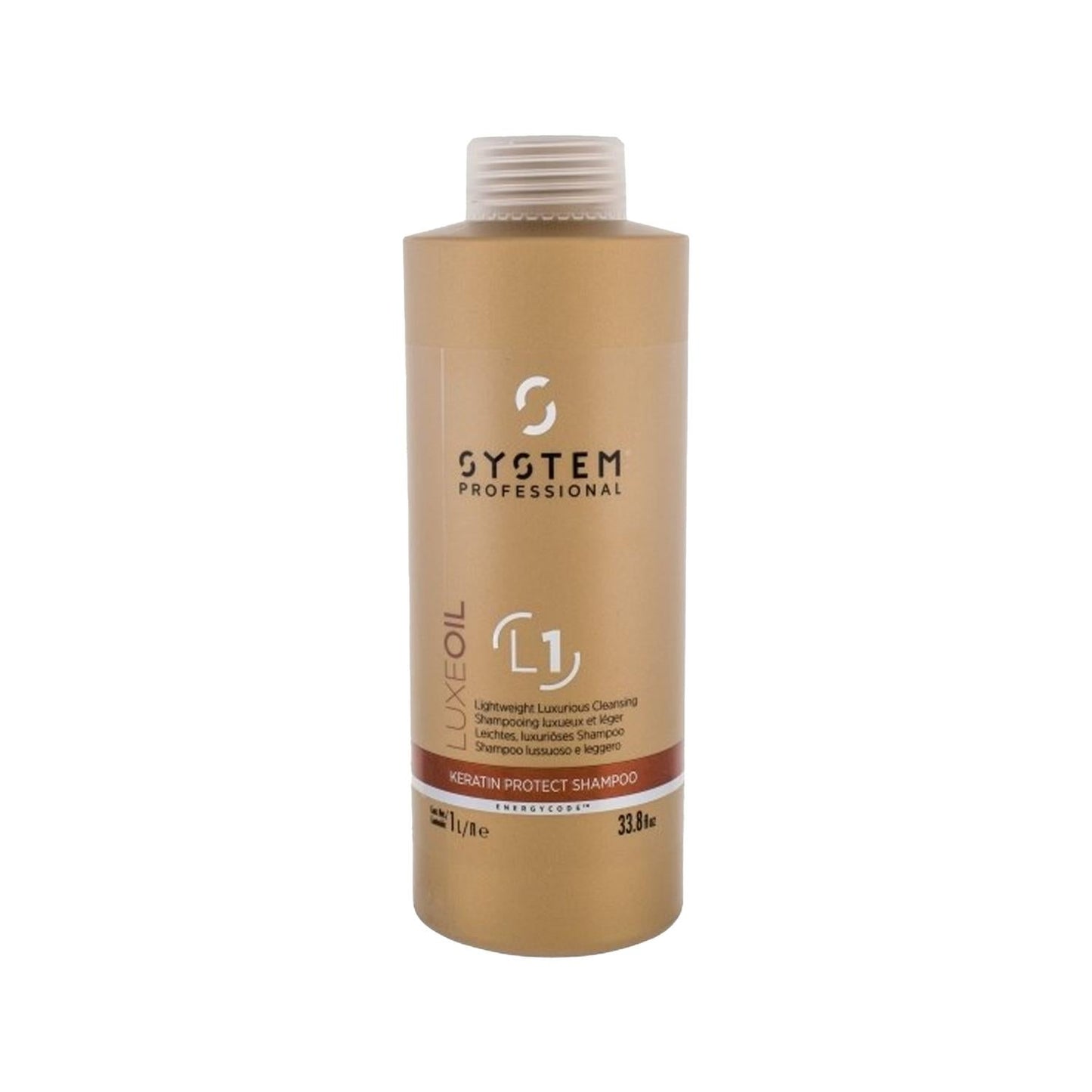 Wella System Professional Luxe Oil Keratin Protective Shampoo 1000ml - Nourishes, Repairs & Strengthens Hair