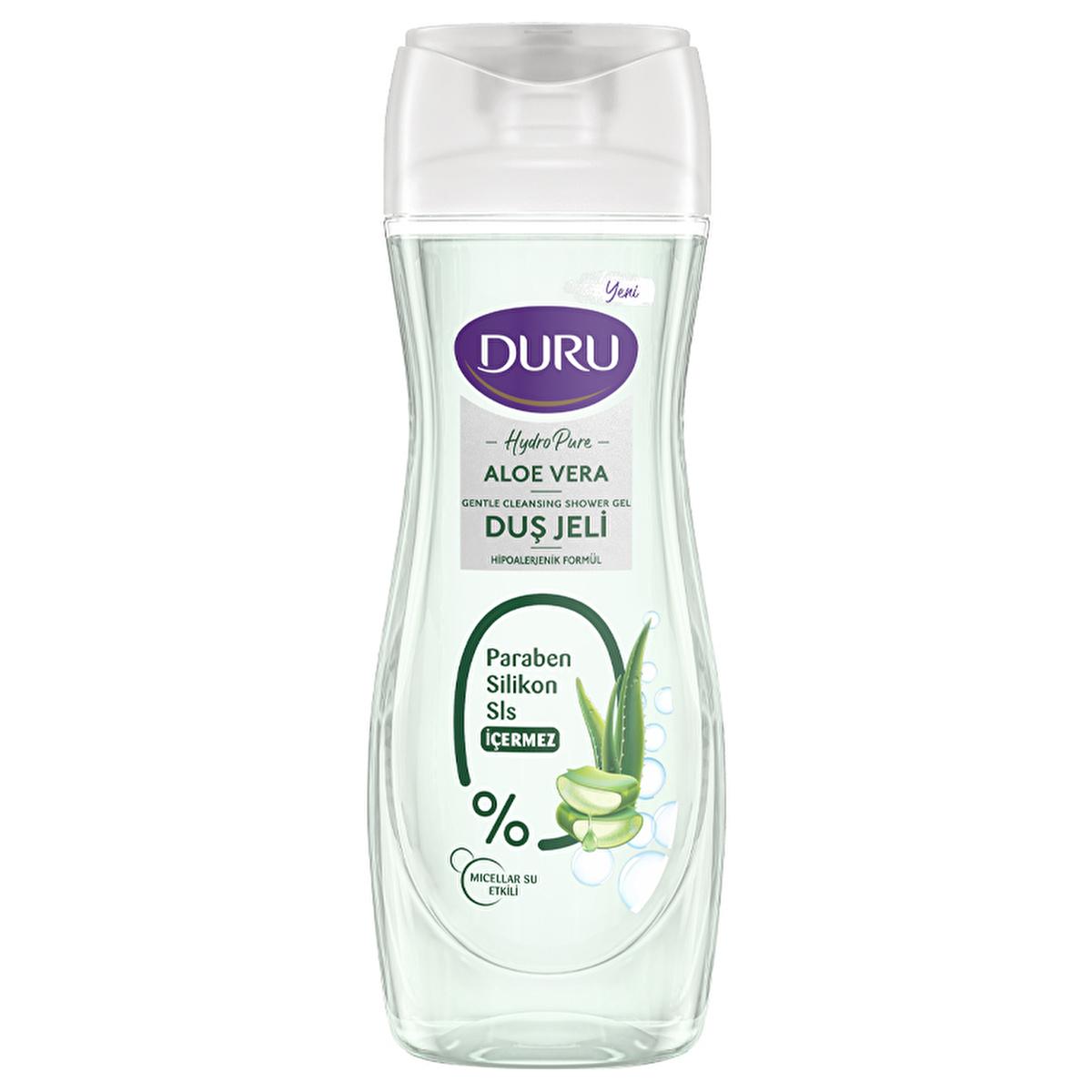 Duru Hydro Pure Aloe Vera Shower Gel - Gentle Cleansing, Hypoallergenic, Paraben-Free, 15.22 fl oz