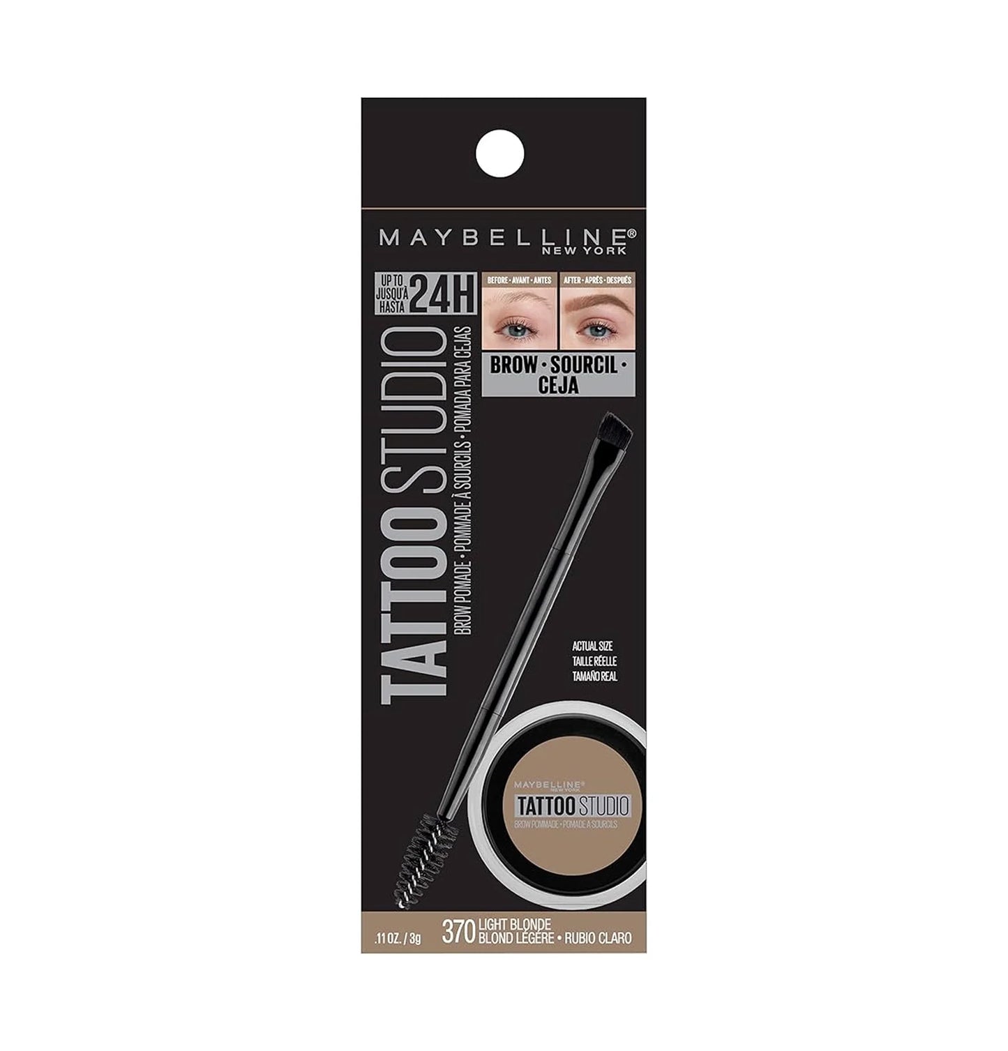 Maybelline Tattoo Studio Brow Pomade 372 Blonde .106oz - New - M2G