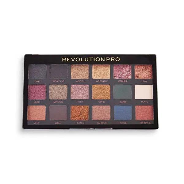 Revolution Pro Bronze Age Eyeshadow Palette: 18 High Pigment Matte Shimmer & Glitter Shades for Stunning Metallic Eye Makeup