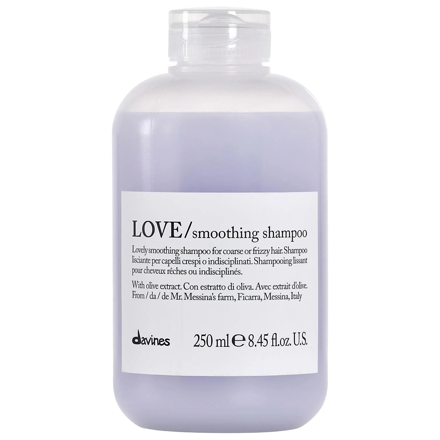 LOVE Smoothing Shampoo for Frizzy Hair - Vegan, Sulfate-Free, with Minuta Olive Extract