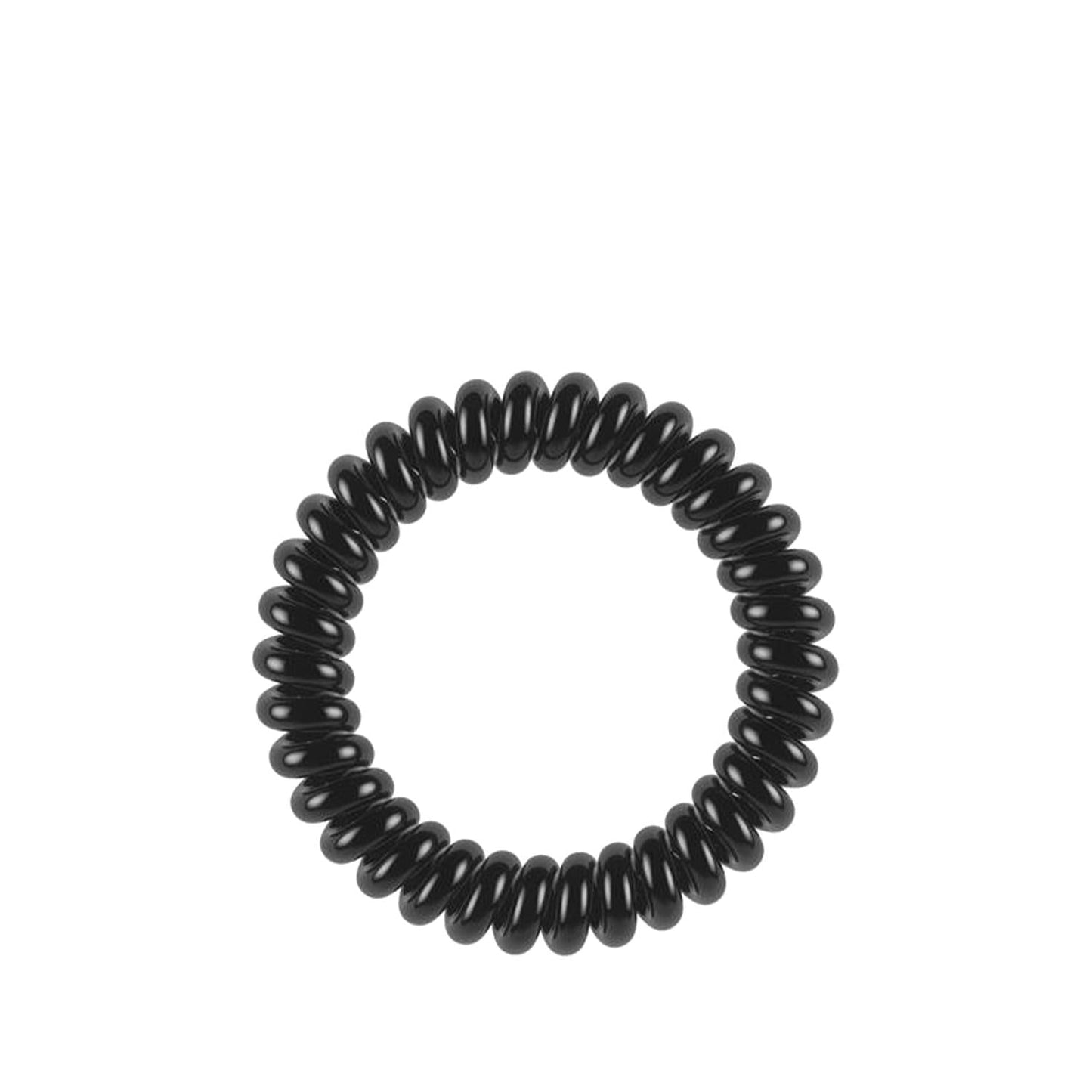 Invisibobble Slim True Black Hair Ties - 3 Pack, Stylish & Comfortable Hair Accessories for Long Hair