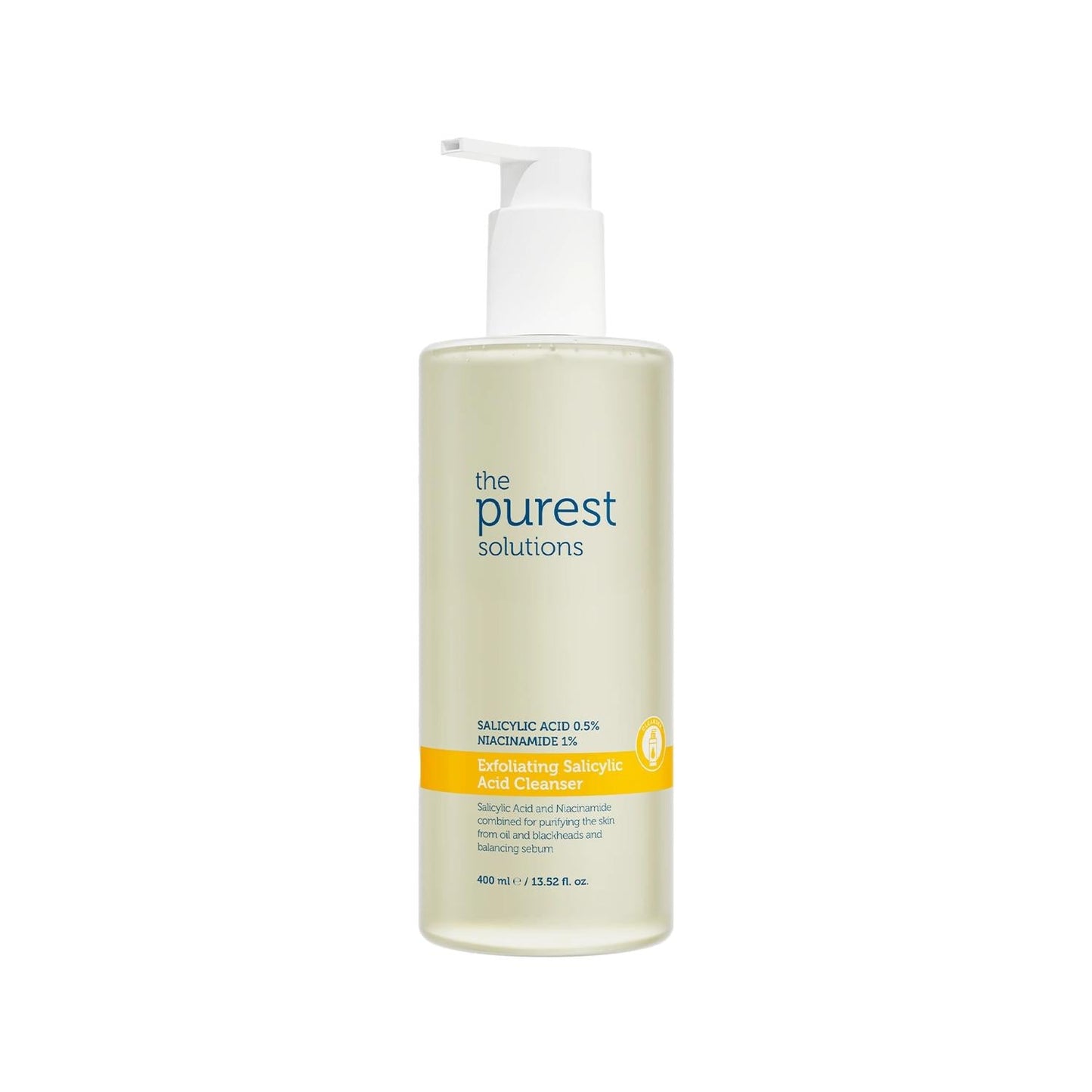 The Purest Solutions Salicylic Acid Cleansing Gel for Oily & Combination Skin - 400ml Acne Treatment & Blackhead Removal