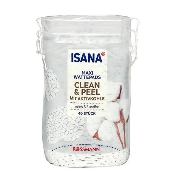 Isana Cotton Peeling Pads for Makeup Removal - Gentle & Effective - 40 Count