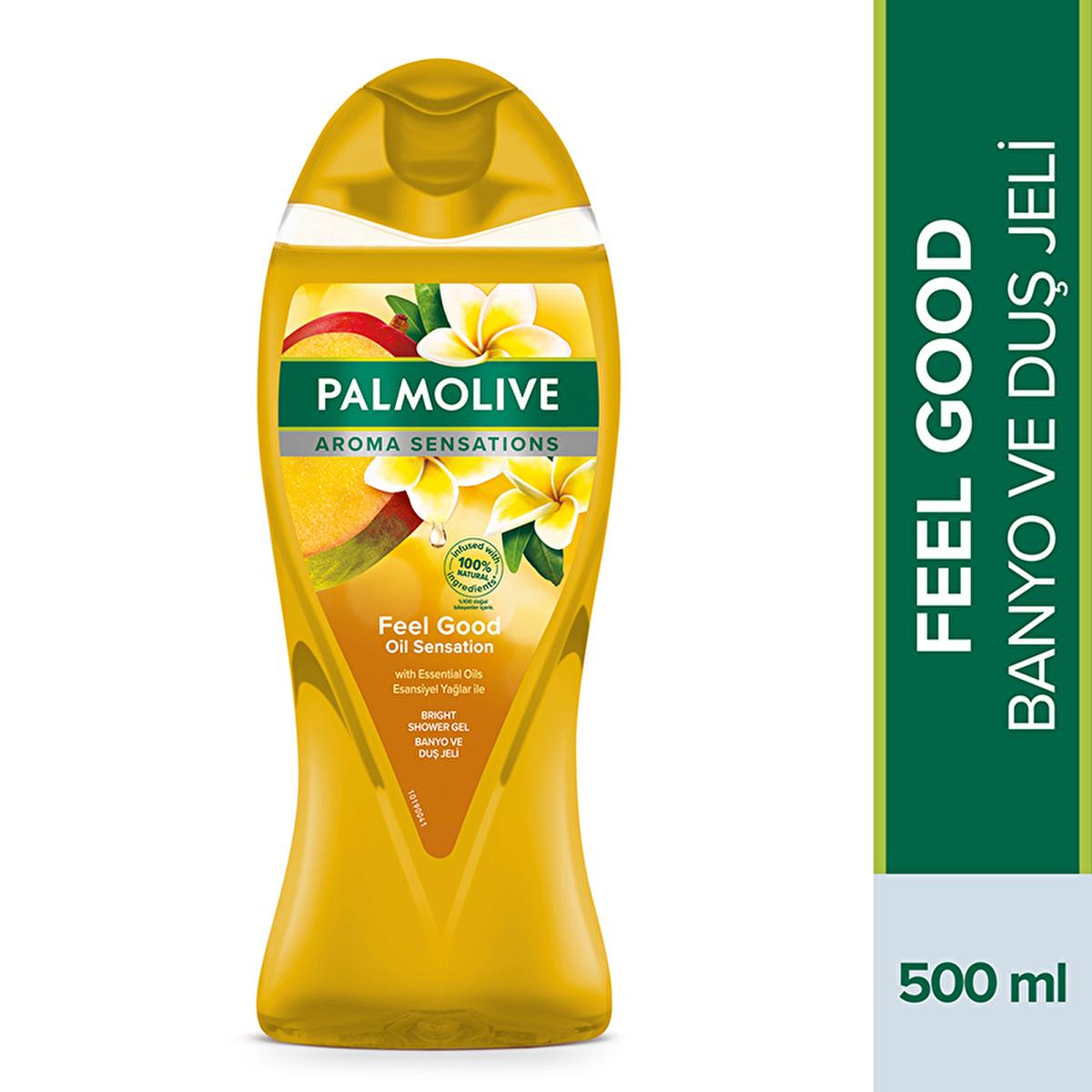 Palmolive Natural Shower Gel with Essential Oils and Mango Juice - Environmentally Friendly Body Wash for Sensitive Skin