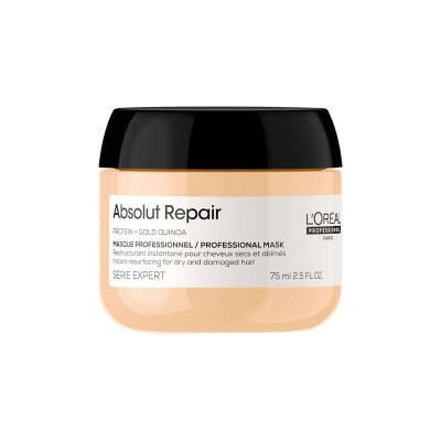 Loreal Professionnel Absolut Repair Mask: Intense Hydration for Damaged, Dry Hair - Salon Quality Treatment (2.54 fl oz)