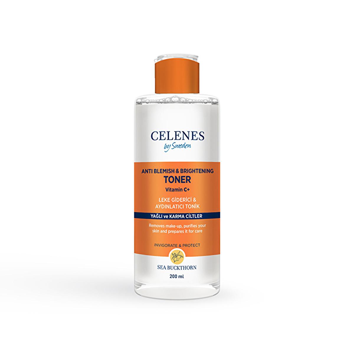 Celenes Sea Buckthorn Toner for Oily/Combination Skin - Natural Antioxidant Brightening Toner, 6.76 fl oz