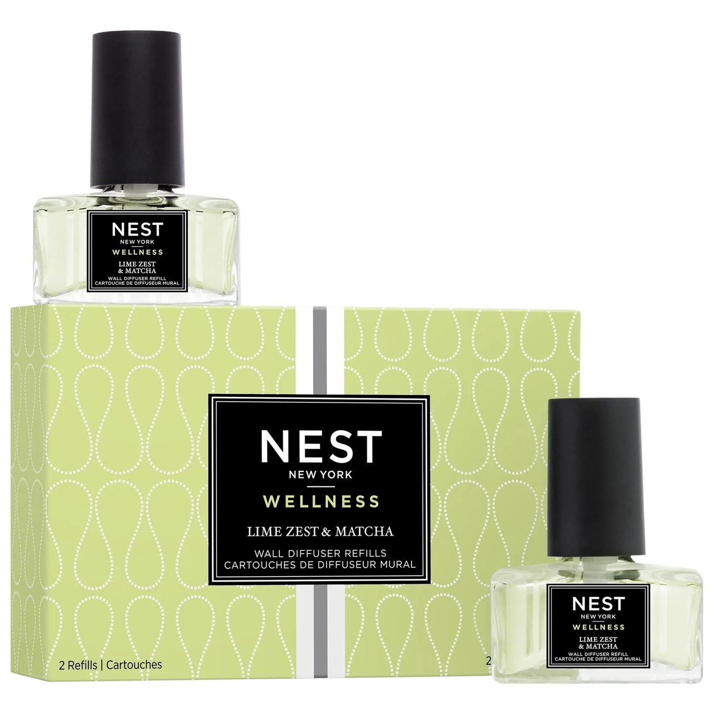 LIME ZEST & MATCHA - Energizing Wall Diffuser Refill for a Fresh Citrus Home Fragrance - 30 Days Long Lasting Aromatherapy