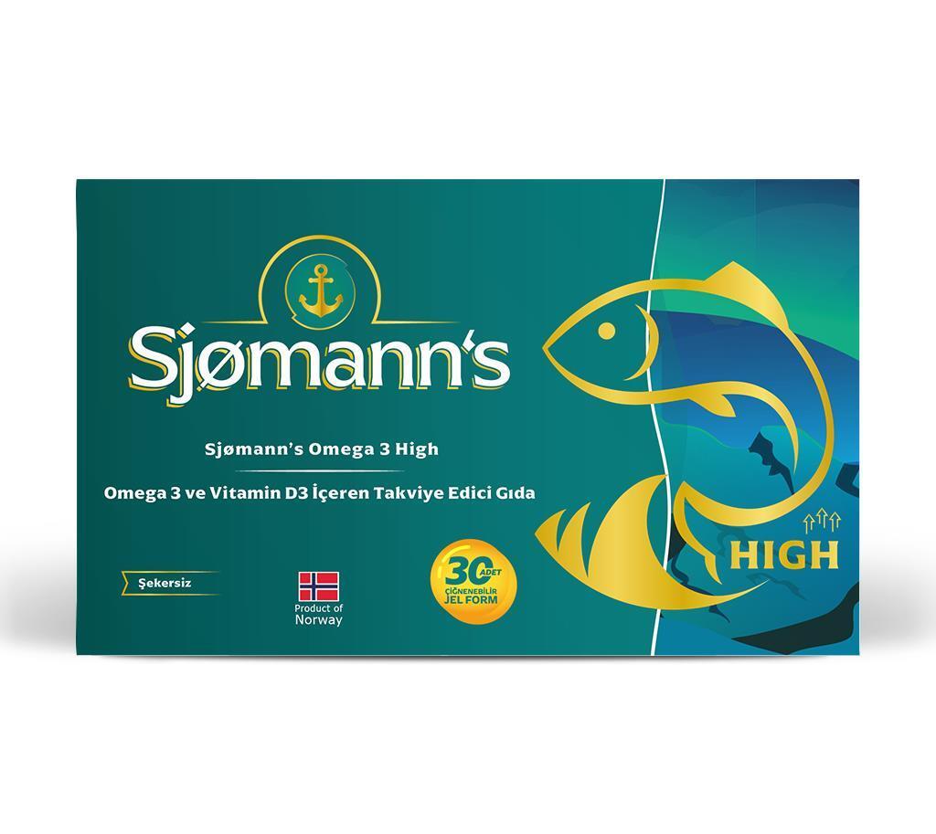 Sjomanns Omega 3: High Potency Chewable Gels for Adults & Kids - Support Heart & Brain Health with Delicious & Easy to Take Supplement