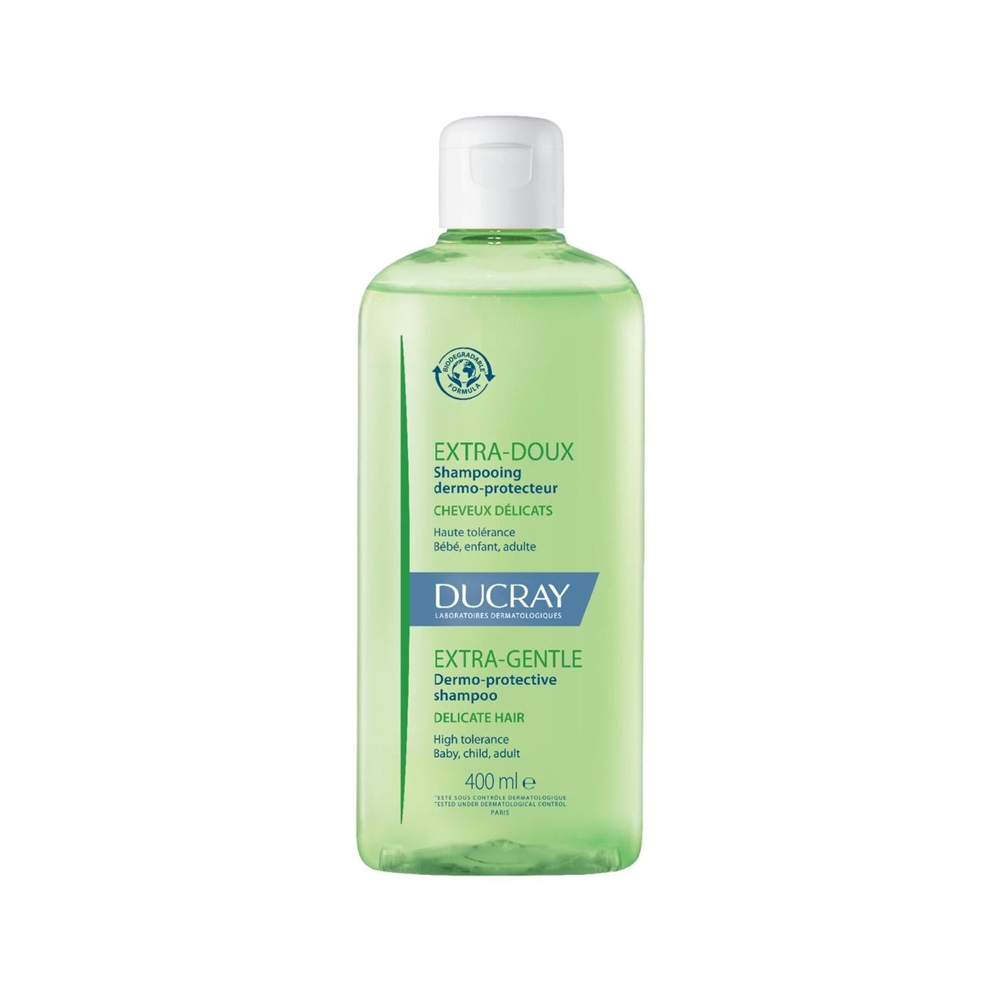 Ducray Extra Doux Gentle Shampoo for Sensitive Scalps - 13.53 fl oz, Suitable for Frequent Use