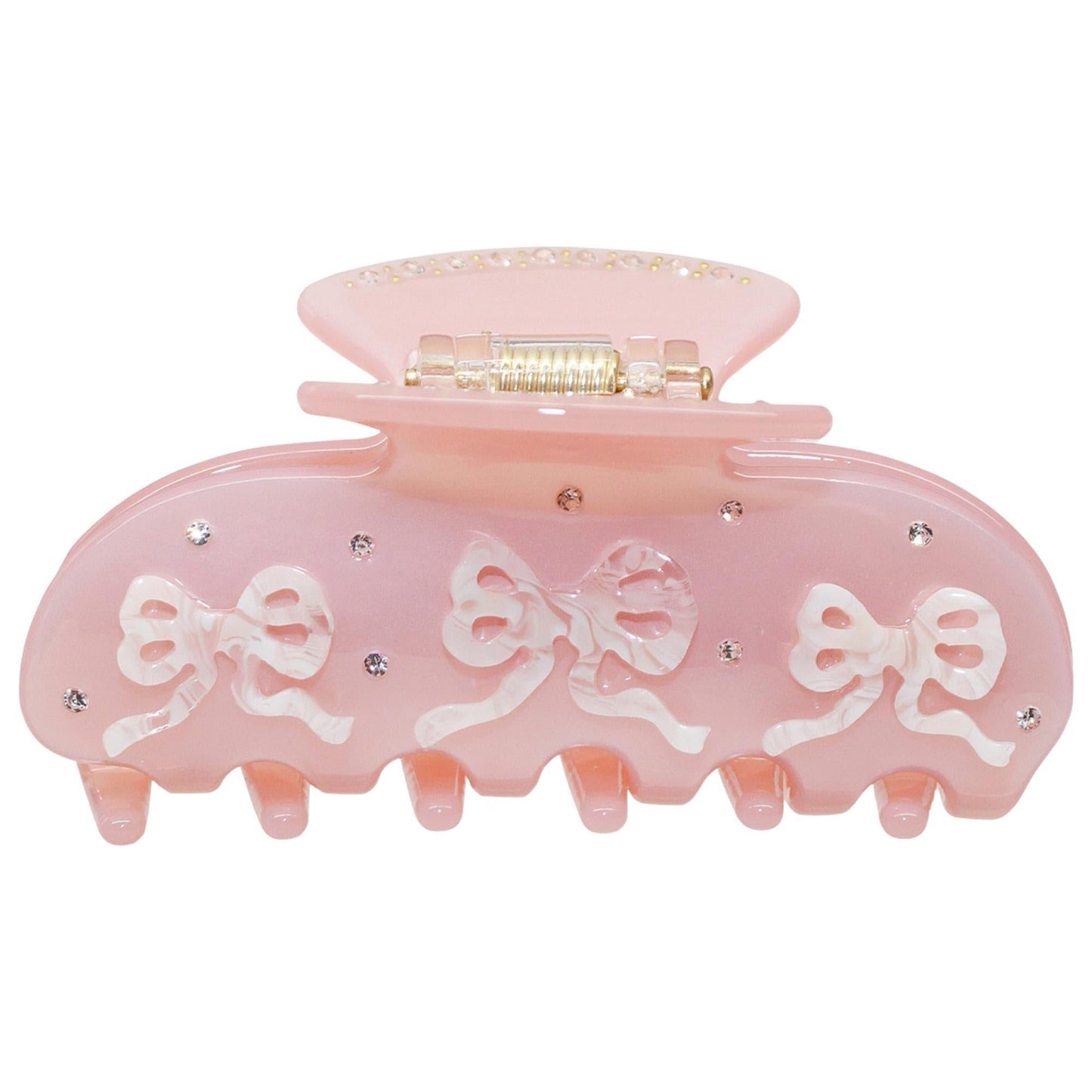 Emi Jay Sweetheart Pink Pixie Hair Claw Clip: Secure, Fashionable Crystal & Biodegradable Acetate Clip for All Hair Types