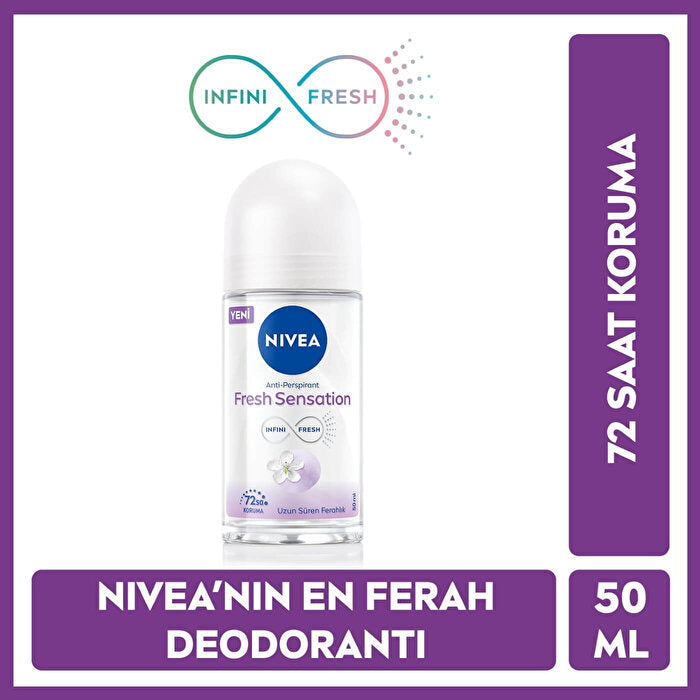 Nivea Fresh Sensation Women's Roll On Deodorant 1.69oz - Long Lasting
