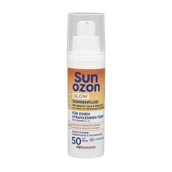 Sunozon Vitamin C+E SPF50 Face Cream - Moisturizing Sun Protection for Face, Neck, and Décolletage - Vegan & Dermatologically Approved