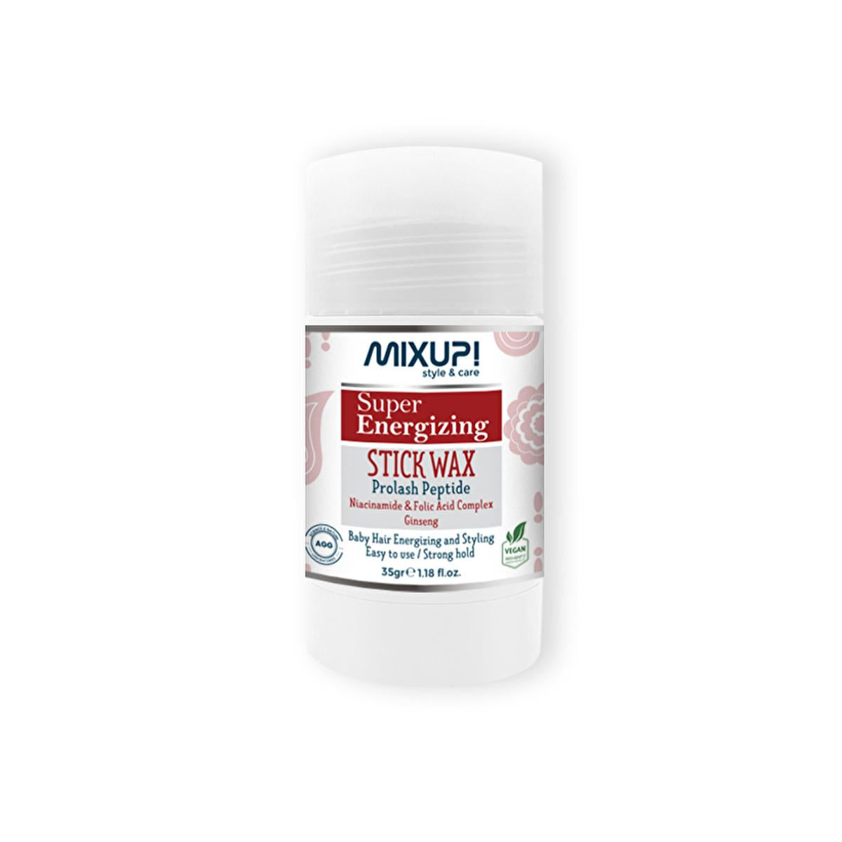 Mixup Super Energizing Hair Stick Wax: Strong Hold, Texture & Flyaway Control - Residue Free.