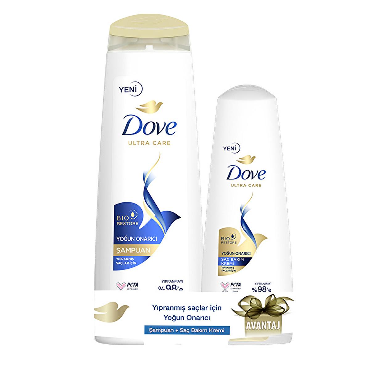 Dove Intensive Repair Hair Care Set - Nourishing Shampoo and Conditioner Duo for Damaged Hair