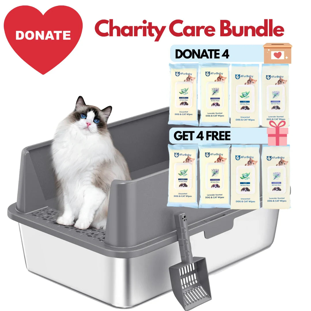XXL Stainless Steel Cat Litter Box with Lid – High Sides, Low Entry, Easy to Clean, Odor-Free, Anti-Leak | Buy 2 & Save $10