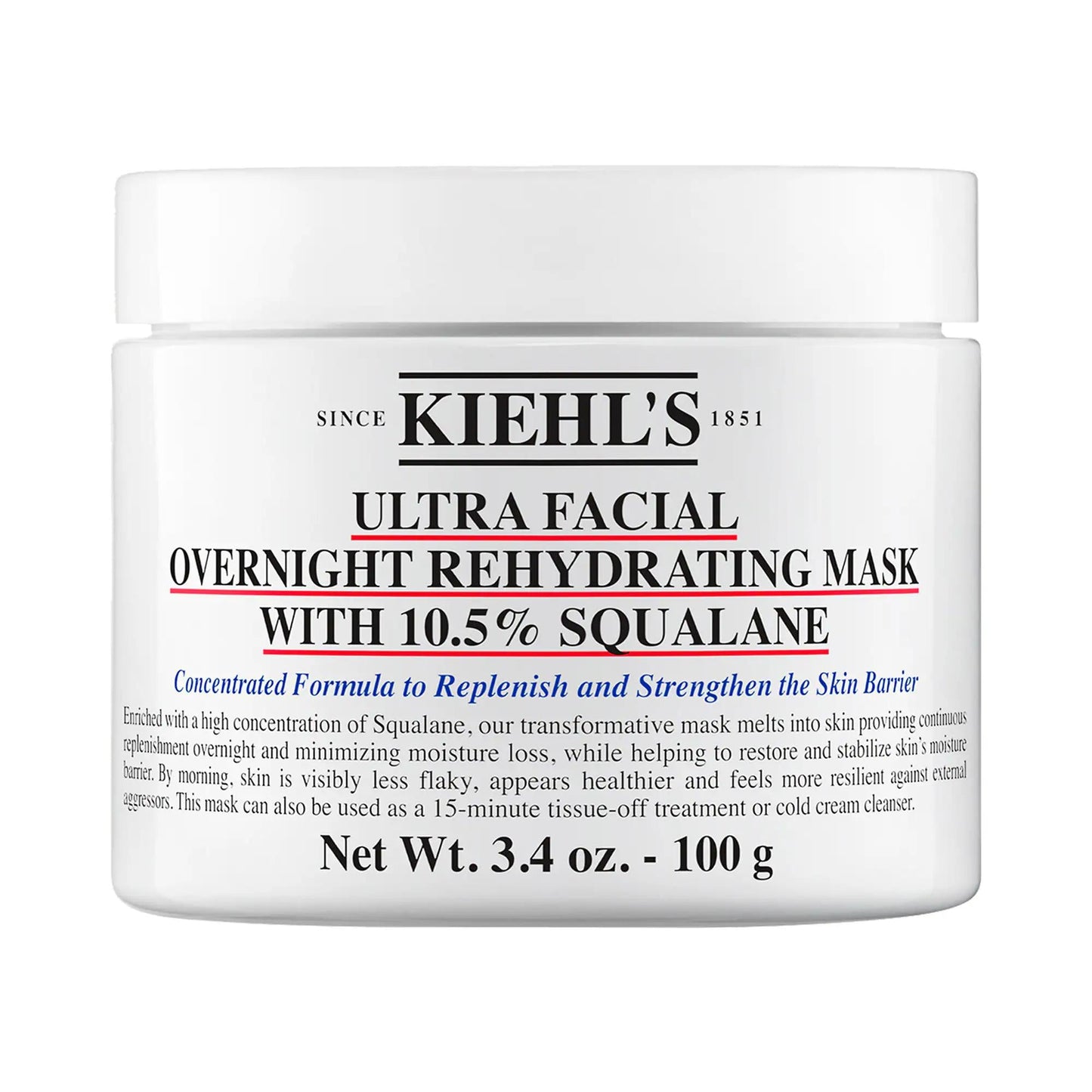 Drunk Elephant Ultra Facial Overnight Hydrating Face Mask with 10.5% Squalane - Vegan, Gluten-Free, Cruelty-Free Skincare for Dry Skin
