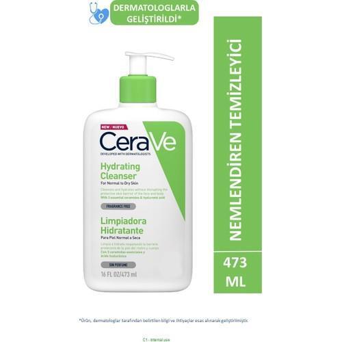 CeraVe Hydrating Facial Cleanser - Gentle, Non-Comedogenic & Fragrance-Free for Normal to Dry Skin - 16 fl oz