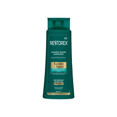 Restorex Keratin and Argan Hair Care Shampoo - Repairing & Nourishing Shampoo for Damaged Hair, 500ml