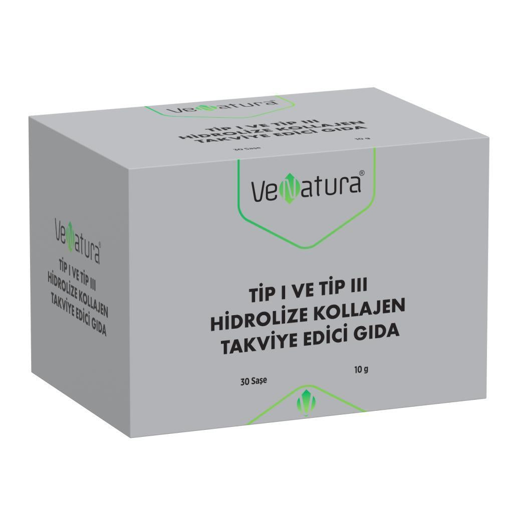 Venatura Hydrolyzed Collagen Supplement - Type I & III Collagen Blend for Skin & Joint Health - 30 Sachets