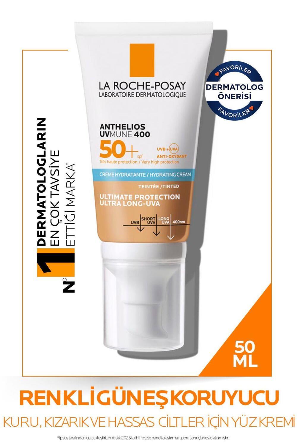 La Roche-Posay Anthelios UVmune 400 Tinted Sunscreen SPF 50+ - Hydrating, Sensitive Skin Friendly