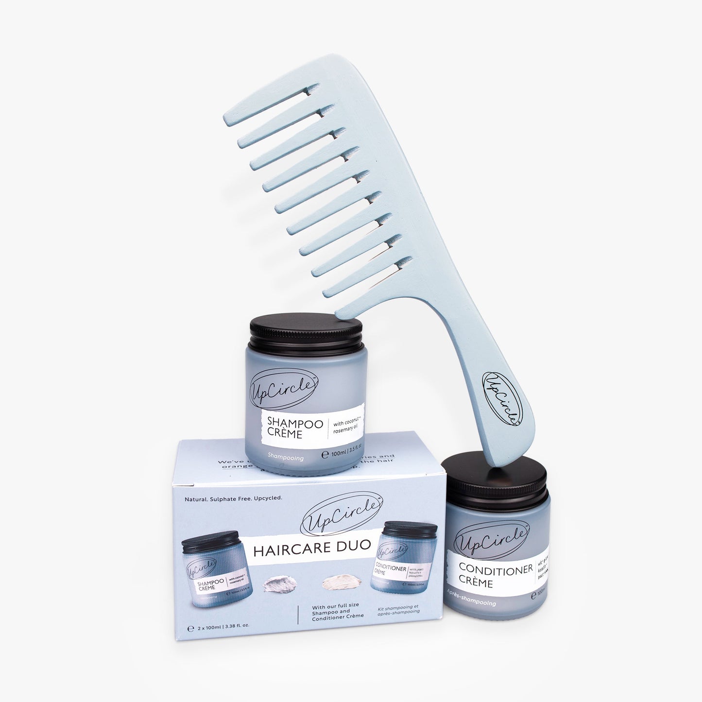 The Haircare Duo + Bamboo Wide Tooth Comb - M2G