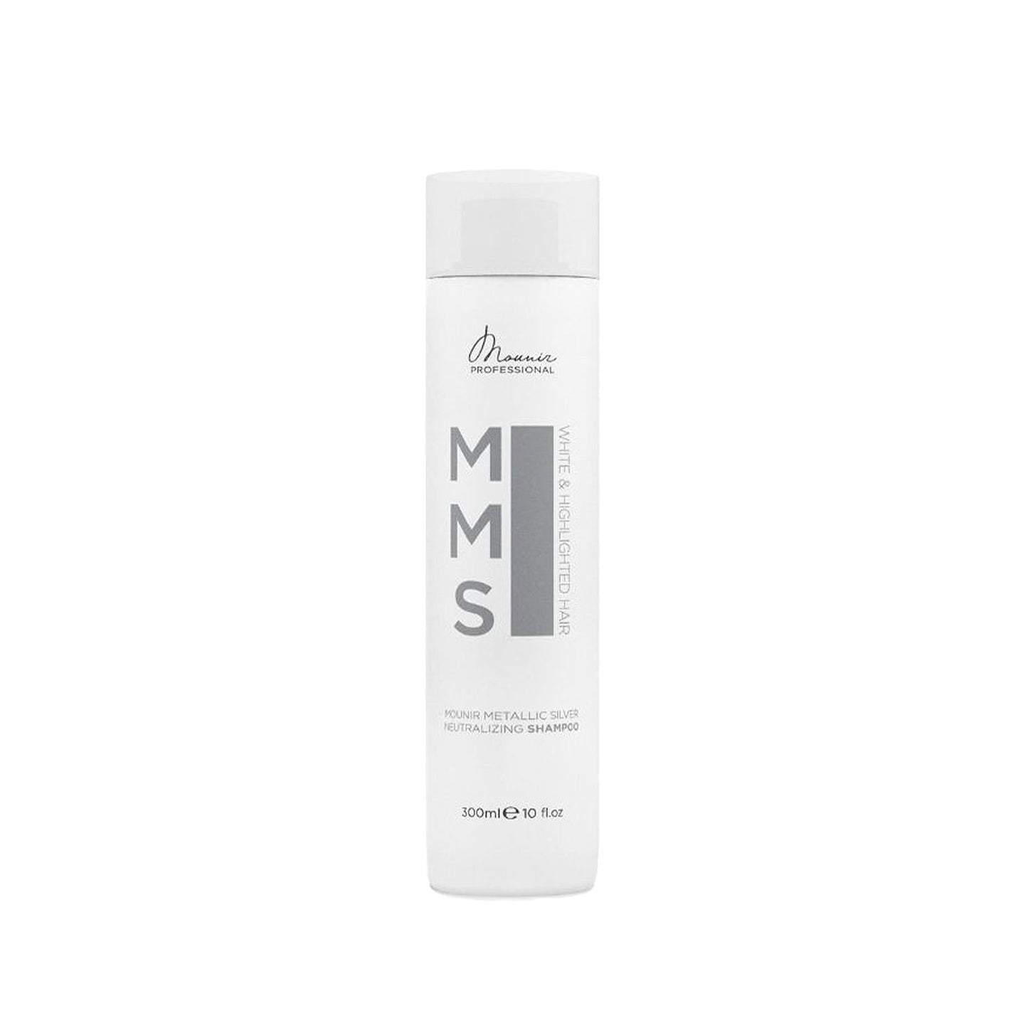 Mounir Gray Hair Shampoo - Metallic Silver Neutralizing for Gray & White Hair, 300ml