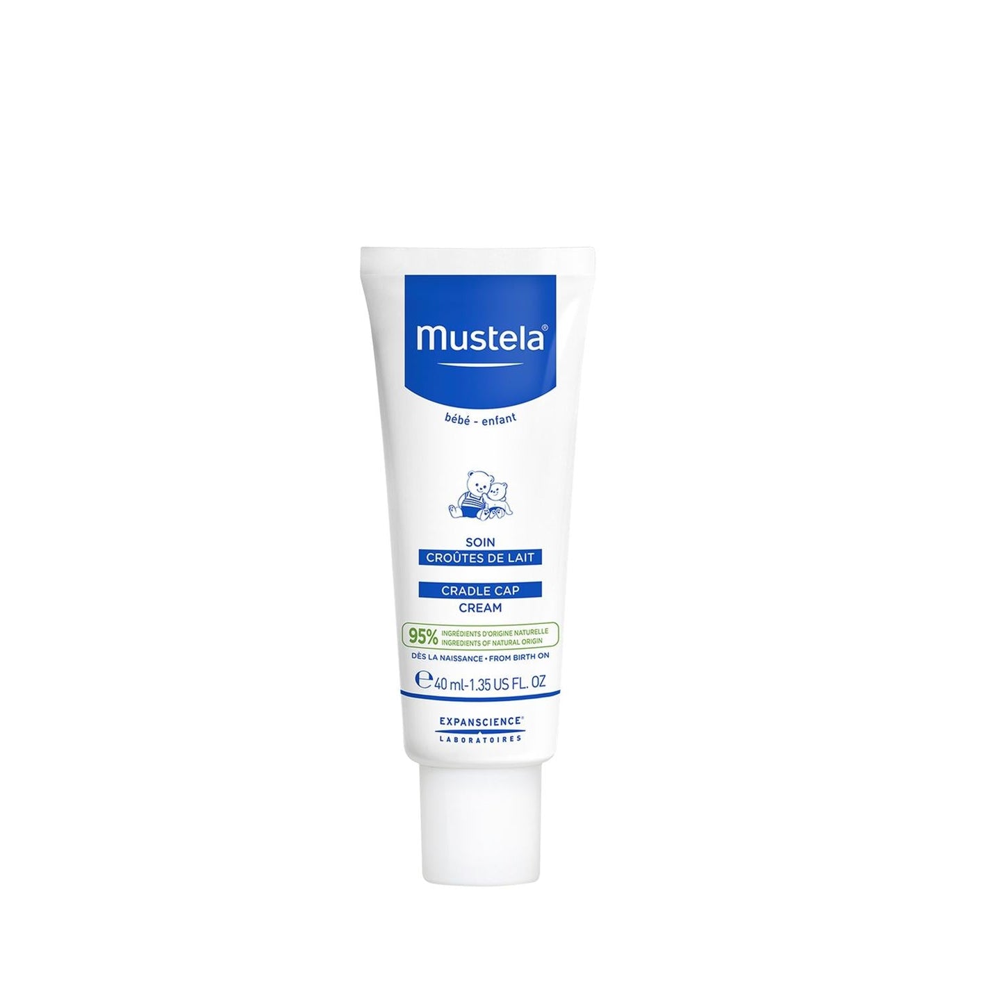Mustela Cradle Cap Cream for Infants - Gentle & Effective Scalp Care Solution, 1.35 fl oz
