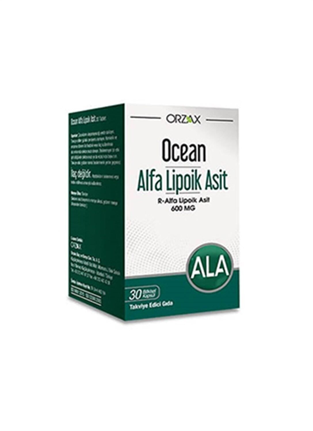 Ocean Alpha Lipoic Acid 600 mg Dietary Supplement - Antioxidant Support, 30 Vegetable Capsules