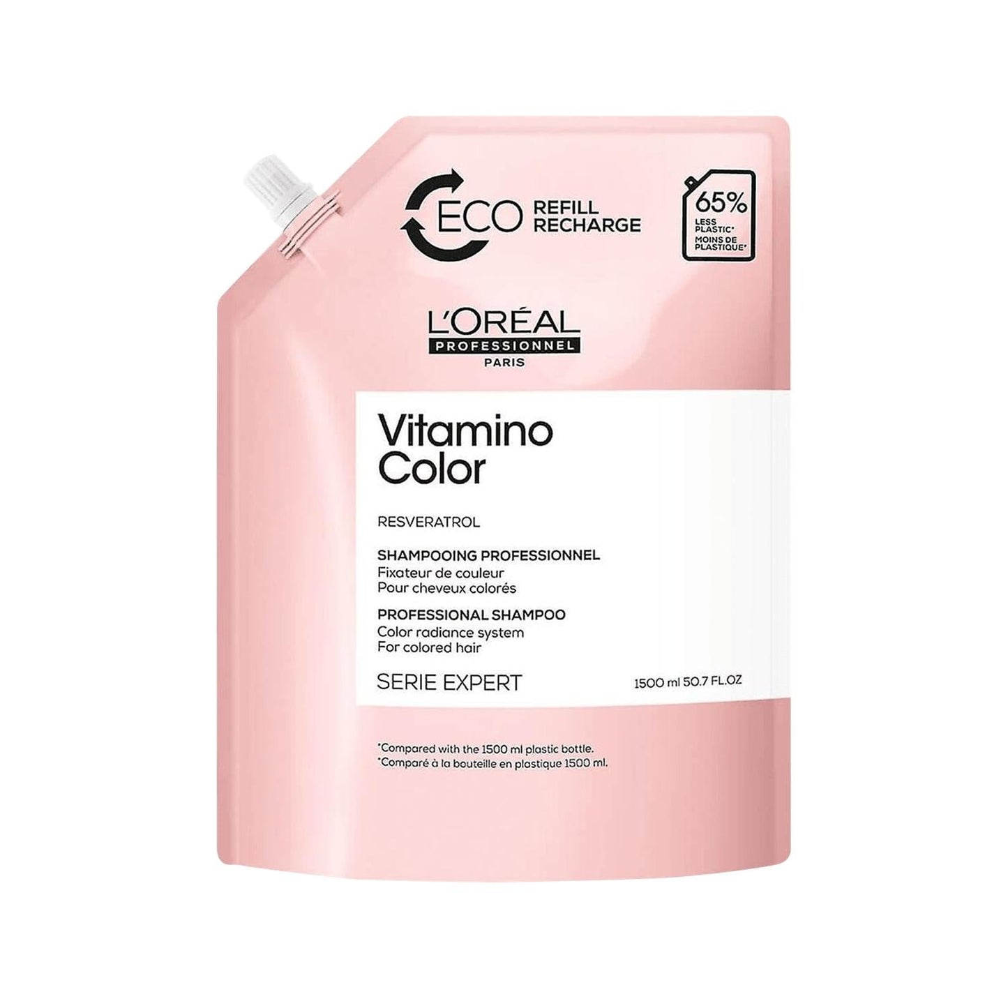 L'Oreal Professionnel Vitamino Color Shampoo: Ultimate Hair Color Protection, Sulfate-Free, Professional Serie Expert, 1500ml Refill