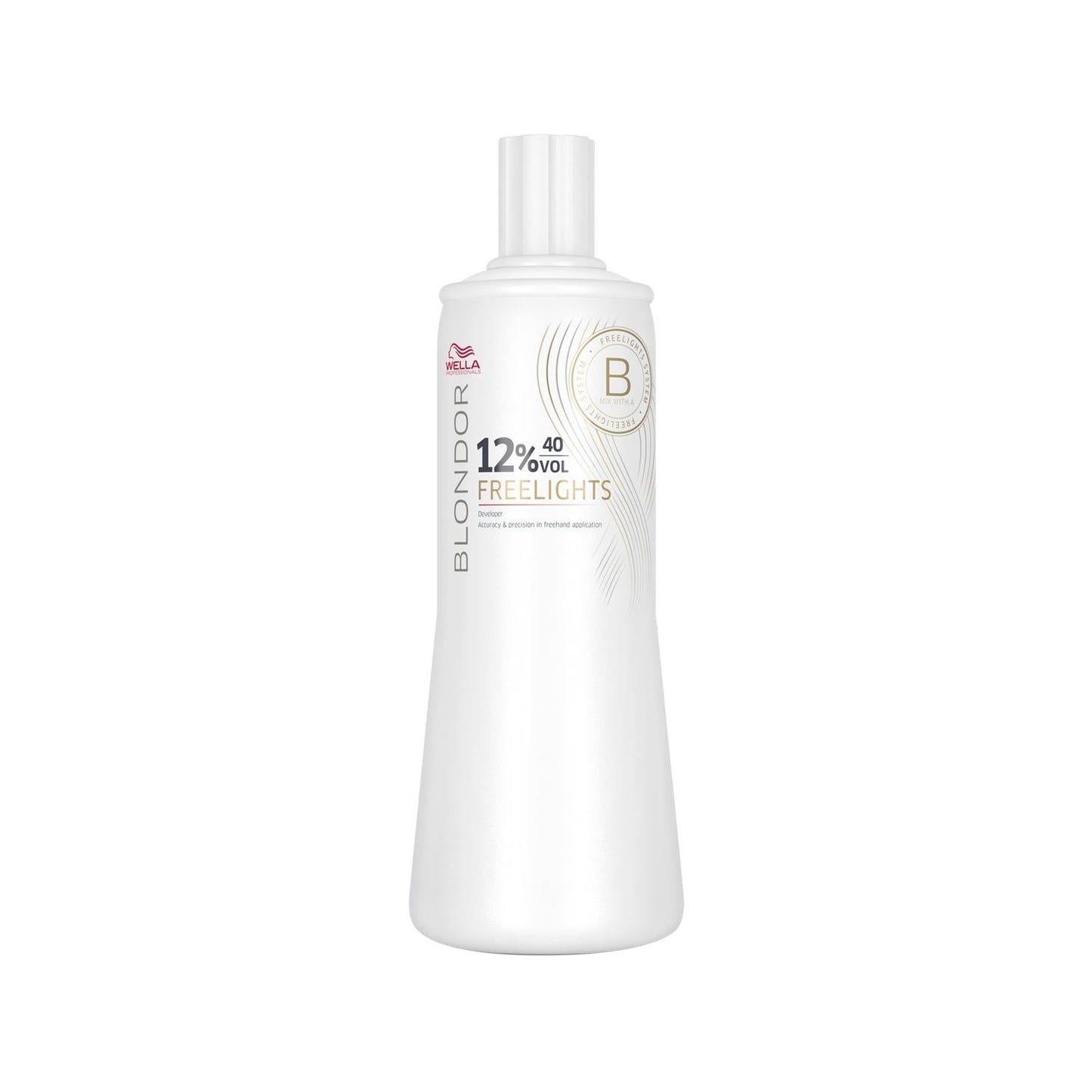 Wella Blondor Freelights %12 40 Volume Oksidan 1000 ml - Professional Hair Bleaching Developer for Salon-Quality Results