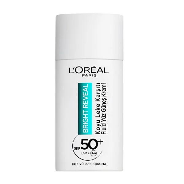 L'Oréal Paris Bright Reveal SPF 50+ Anti-Dark Spot Face Sunscreen - Lightweight, Non-Greasy, Daily UV Protection